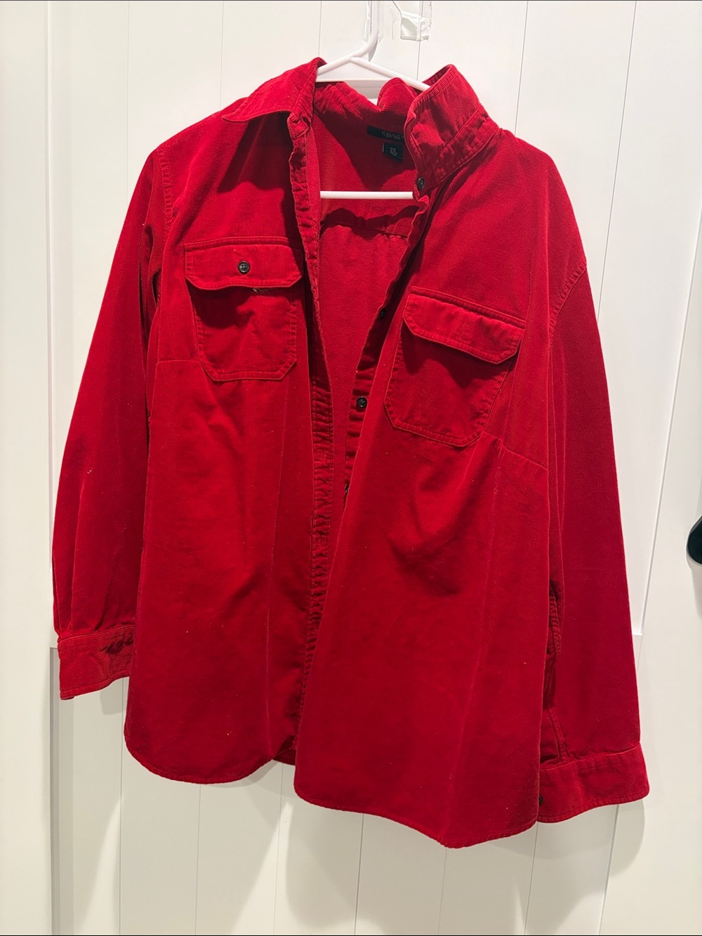 Chaps Red Corduroy Utility Jacket - Women